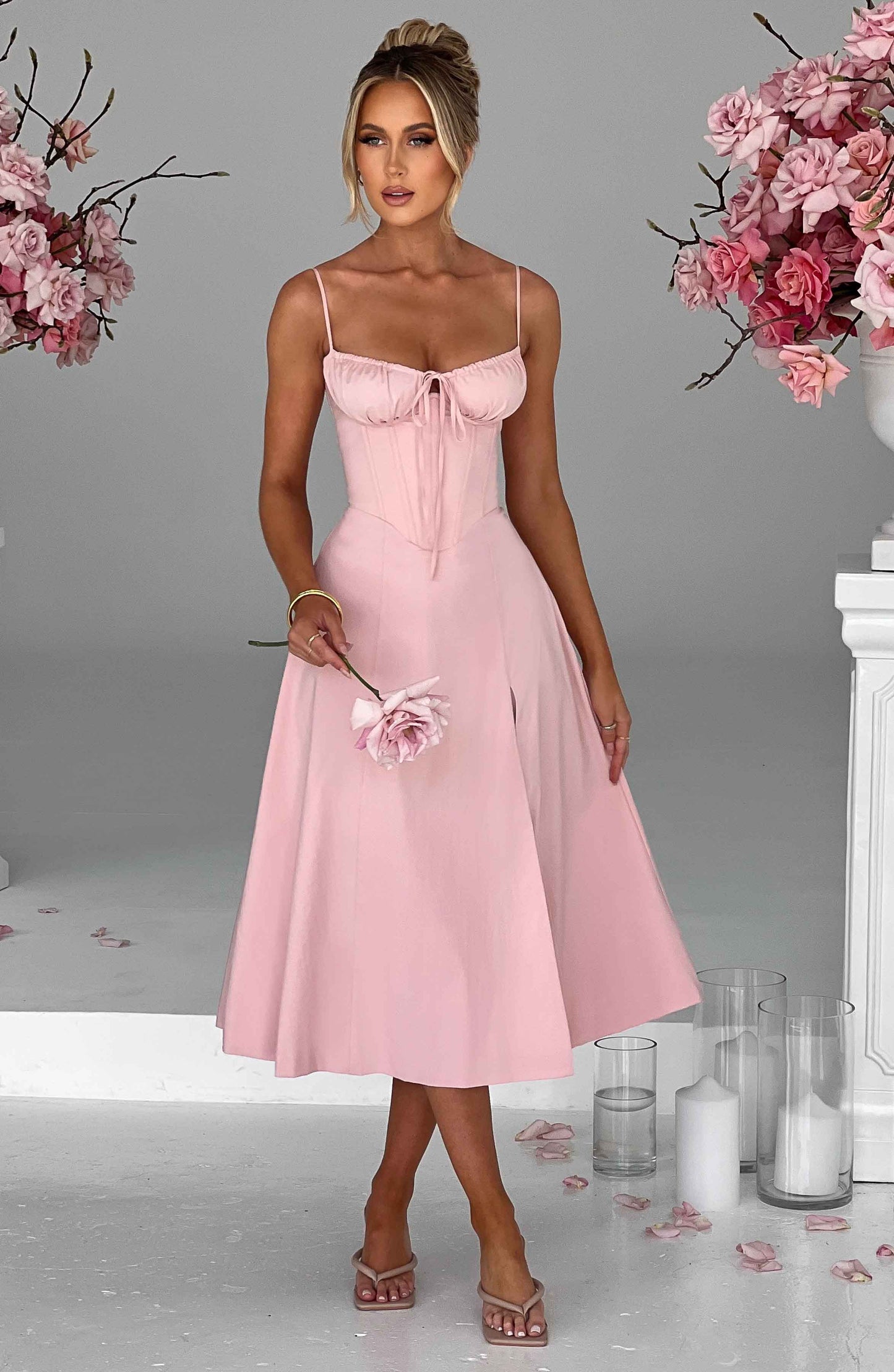 Vestido Midi Deanna - Rosa