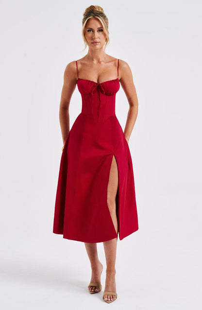 Vestido Midi Deanna - Rojo