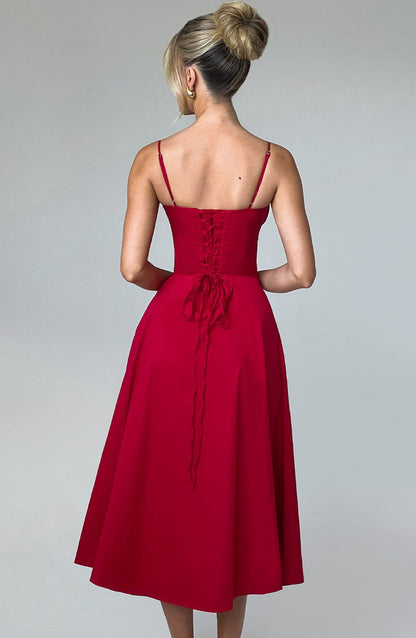 Vestido Midi Deanna - Rojo