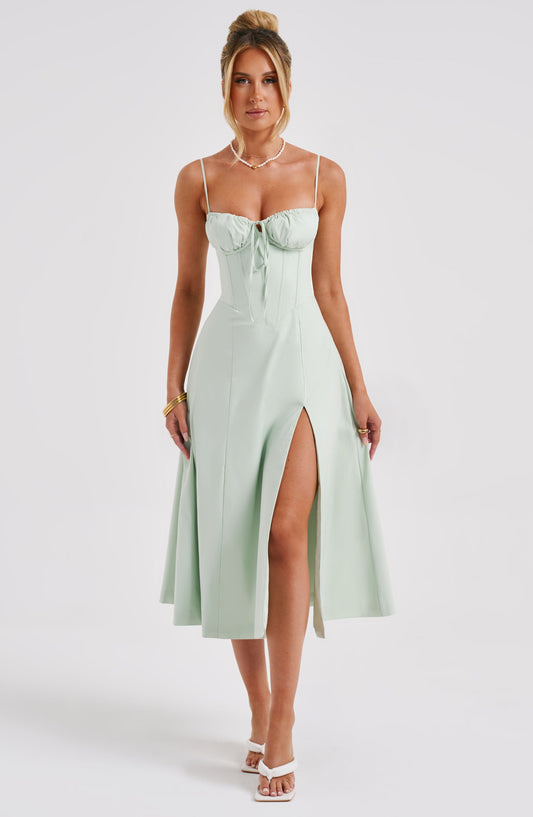 Vestido Midi Deanna - Salvia