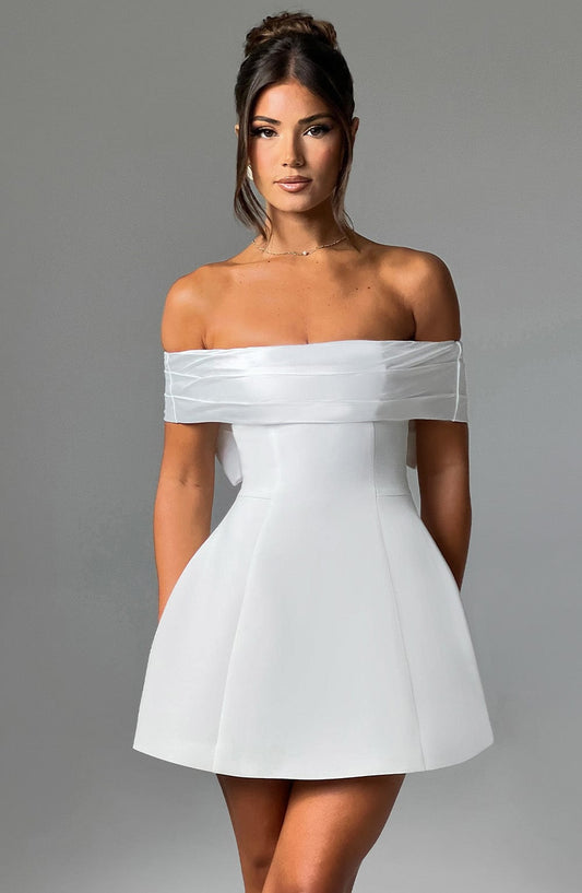 Vestido Mini Delta - Marfil