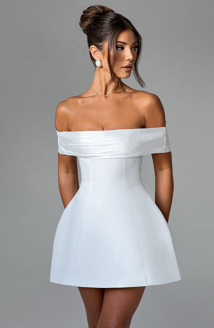 Vestido Mini Delta - Marfil