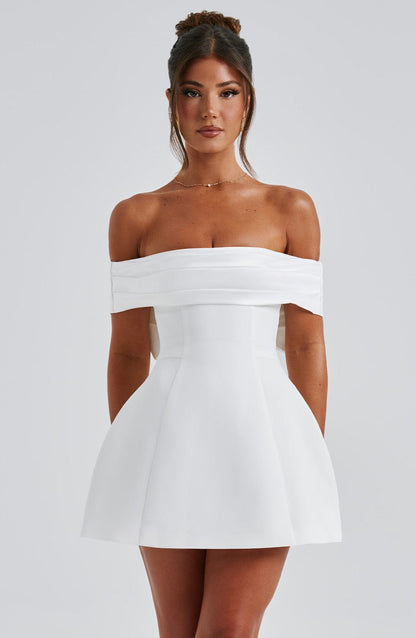Vestido Mini Delta - Marfil