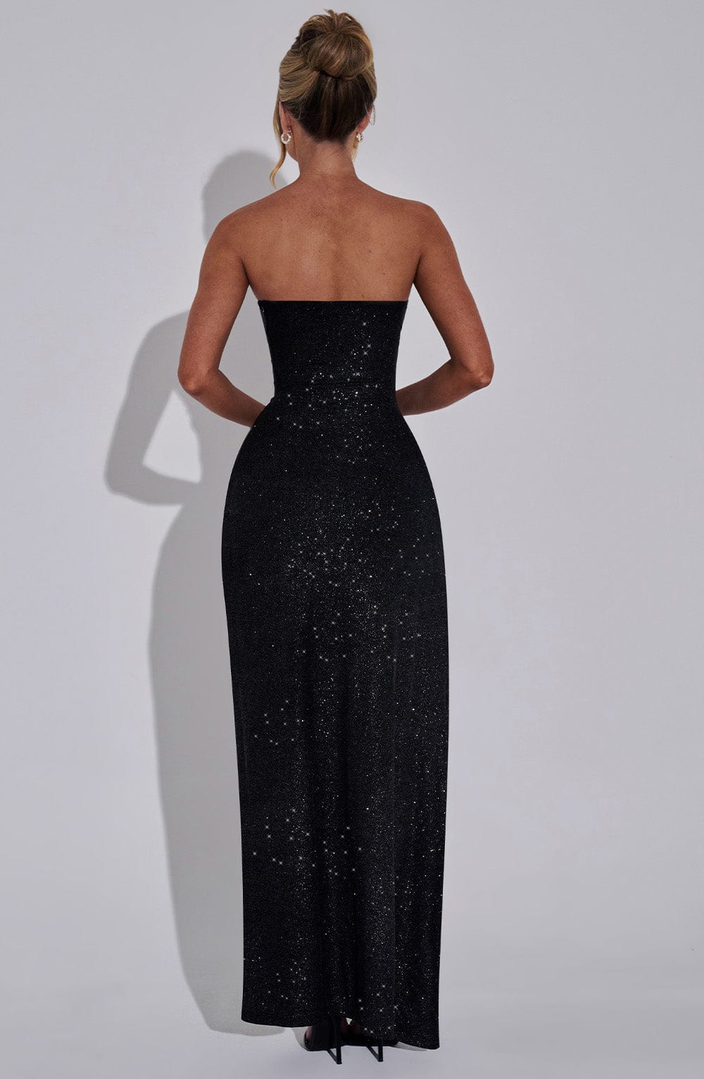 Vestido Maxi Dhalia - Brillo Negro