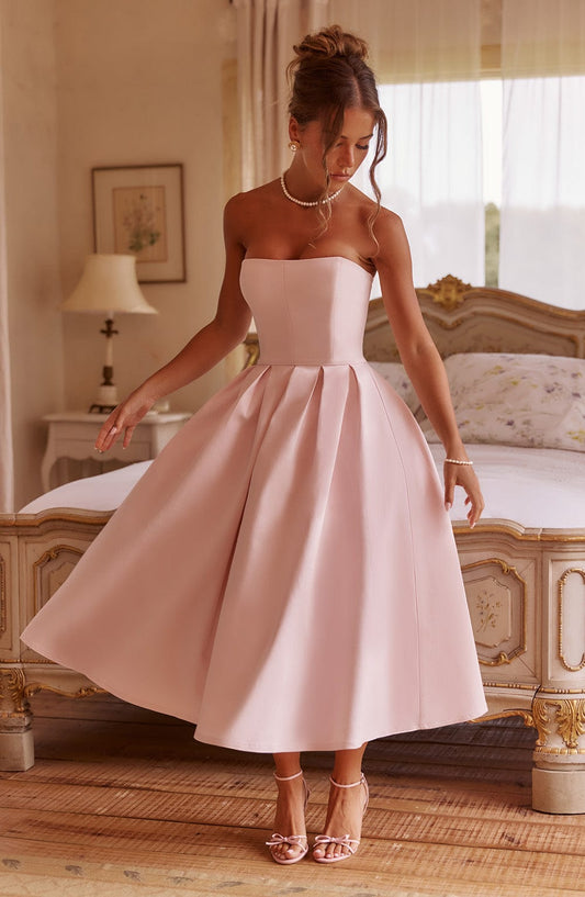 Vestido Midi Edith - Rosa