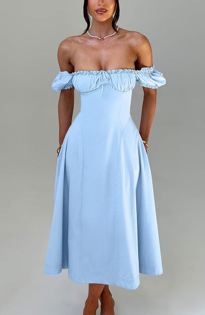 Vestido Midi Elora - Azul