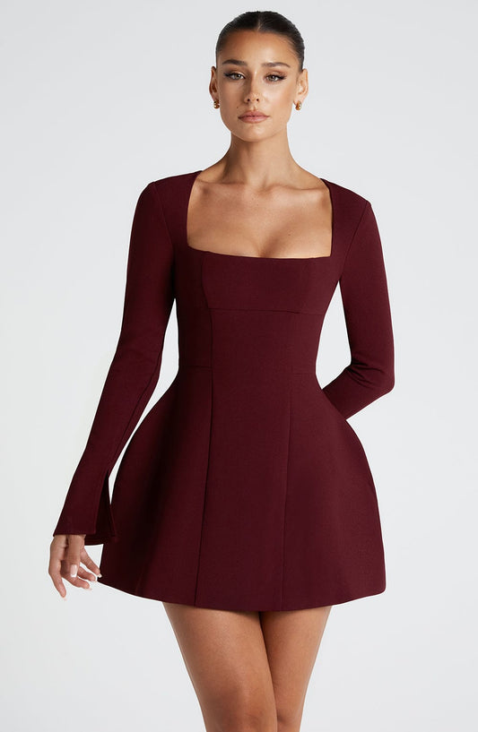 Vestido Mini Esme - Laca de Cereza