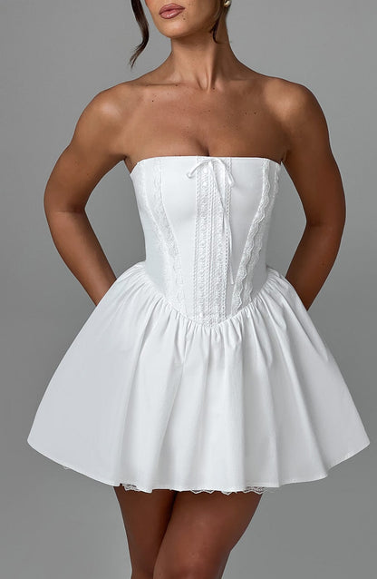 Vestido Mini Evie - Marfil