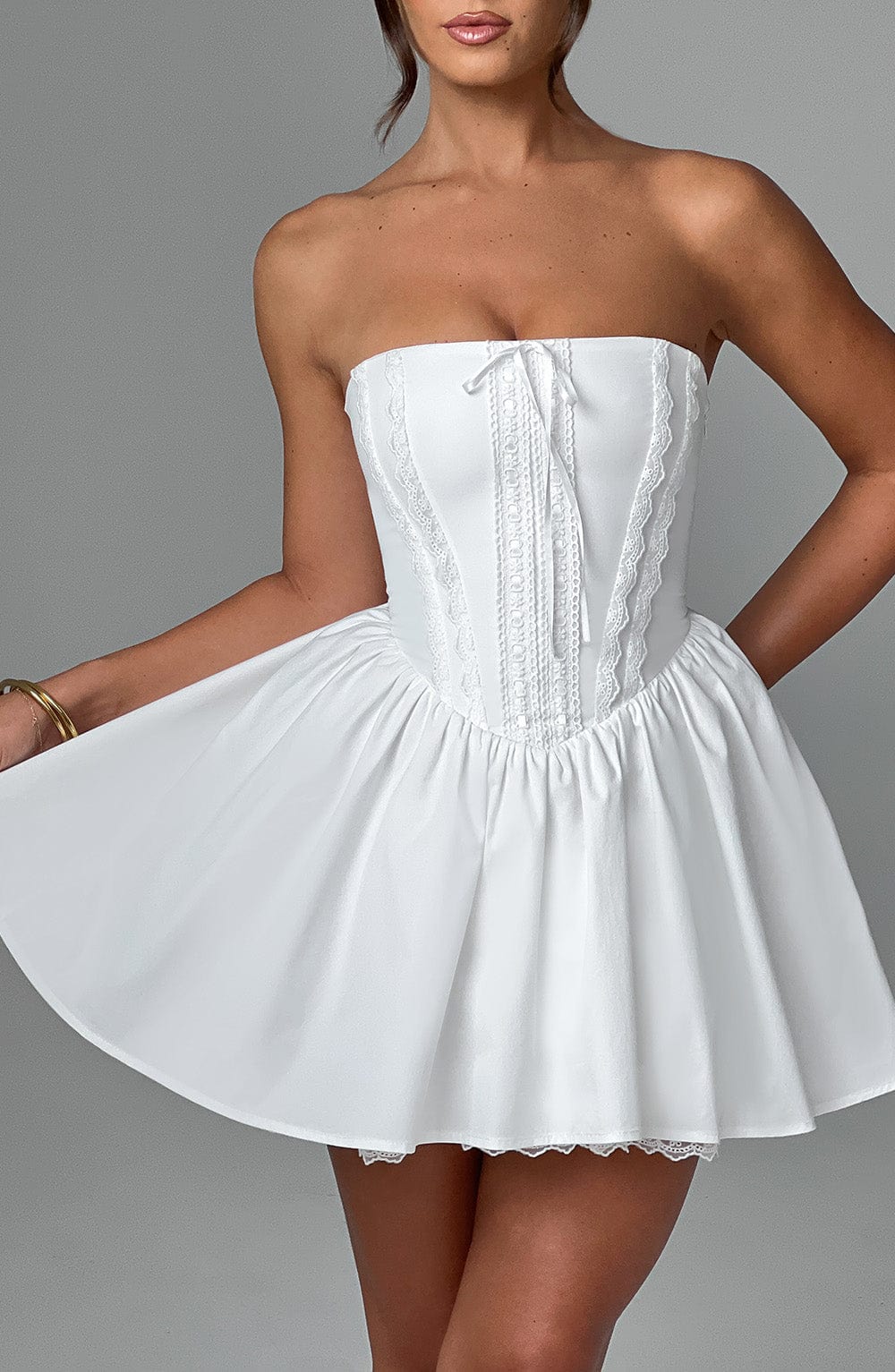 Vestido Mini Evie - Marfil
