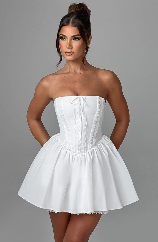 Vestido Mini Evie - Marfil