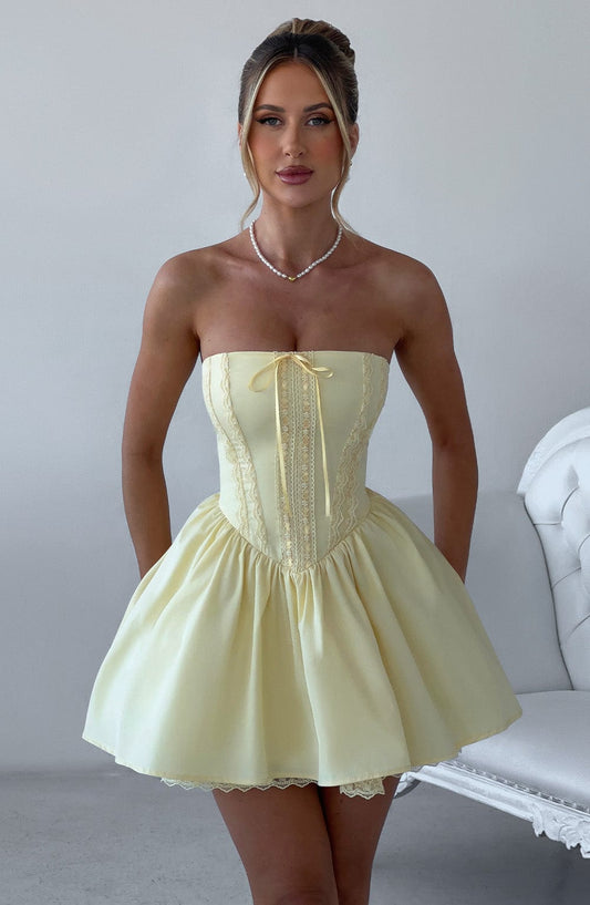 Vestido Mini Evie - Limón