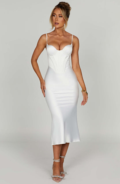 Vestido Midi Farrah - Marfil