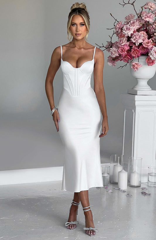 Vestido Midi Farrah - Marfil