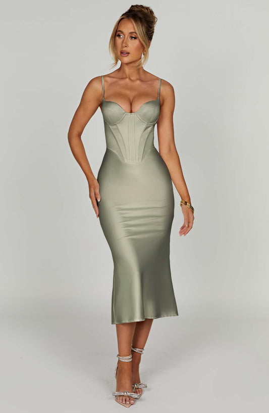 Vestido Midi Farrah - Salvia