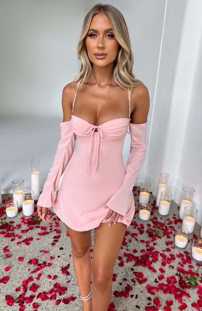 Vestido Mini Fiona - Rosa Empolvado