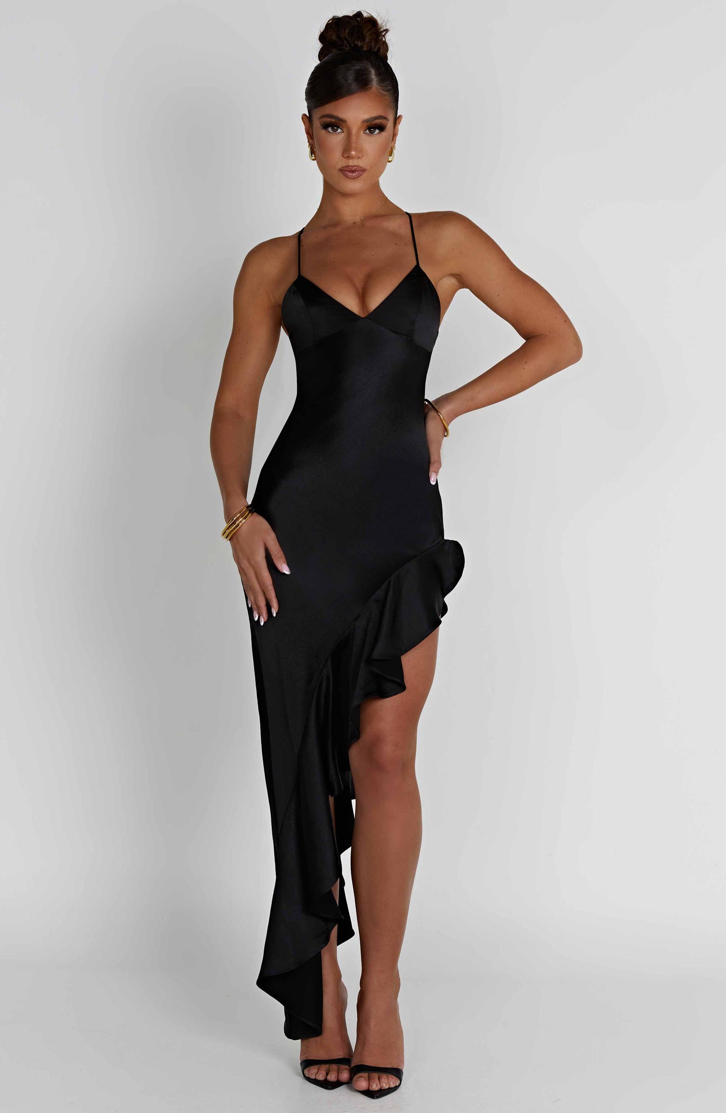 Vestido Midi Flora - Negro