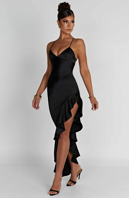 Vestido Midi Flora - Negro