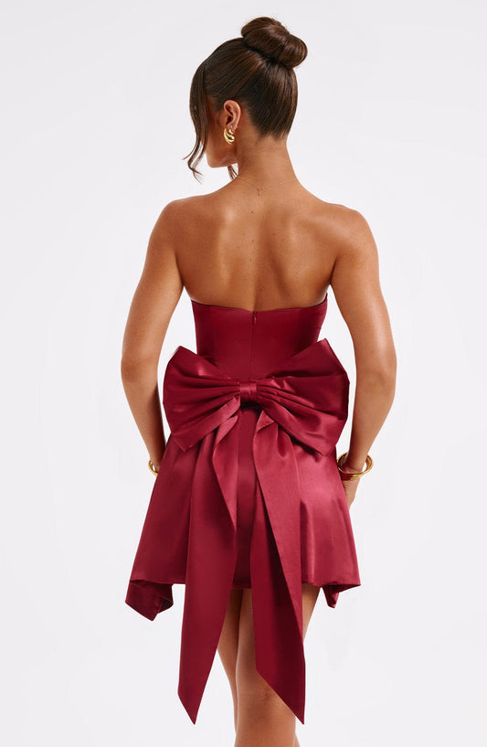 Vestido Mini Freja - Burdeos