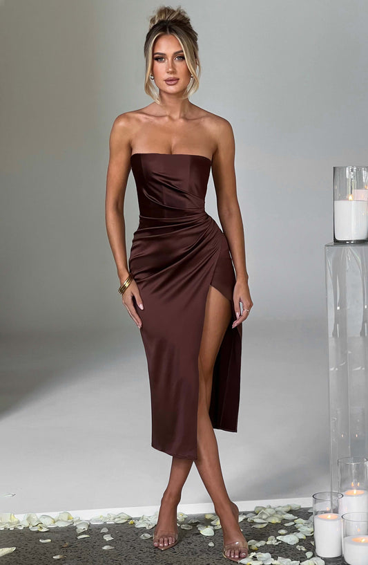 Vestido Midi Inez - Chocolate