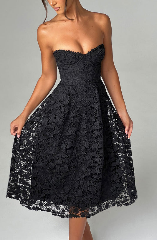 Vestido Midi Ishani - Negro