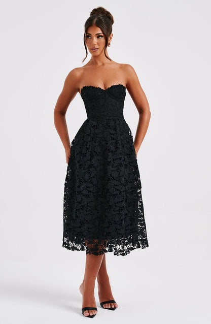 Vestido Midi Ishani - Negro