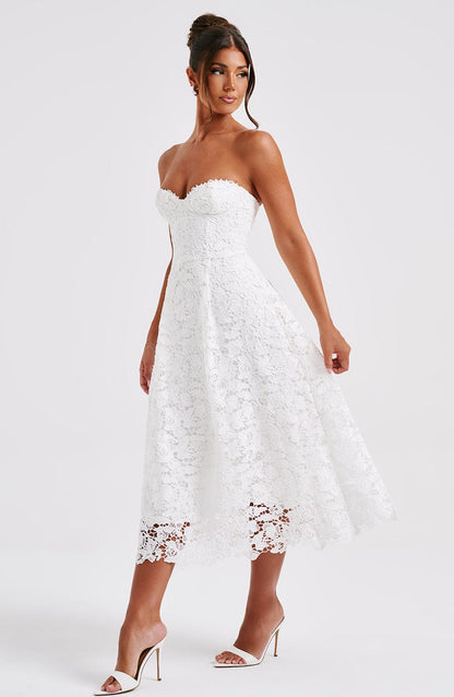 Vestido Midi Ishani - Marfil