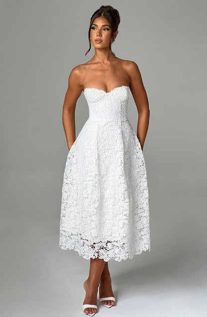 Vestido Midi Ishani - Marfil