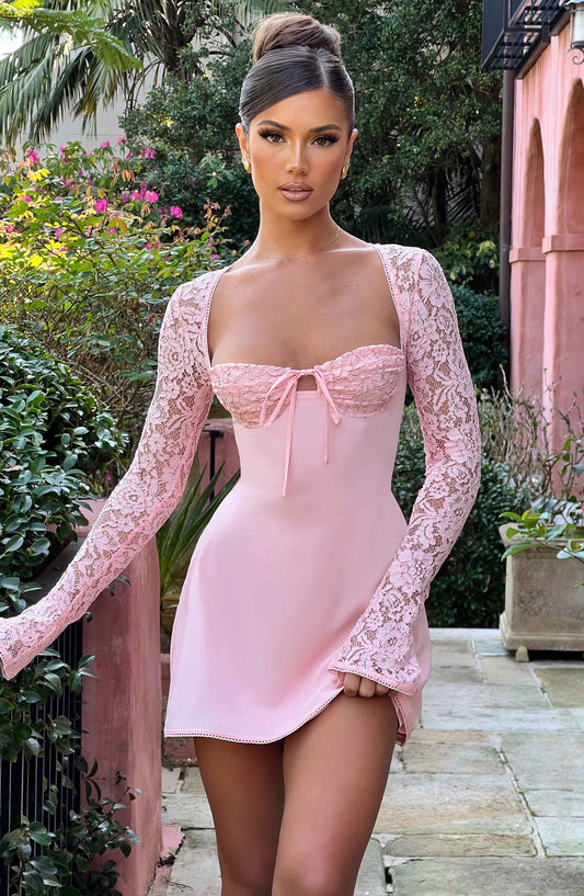Vestido Mini Jacinta - Rosa Claro