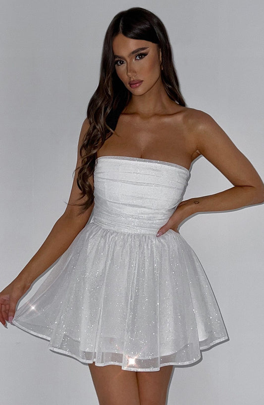 Vestido Mini Katrina - Brillo Marfil