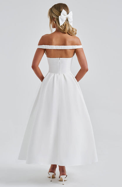 Vestido Midi Lanetta - Marfil