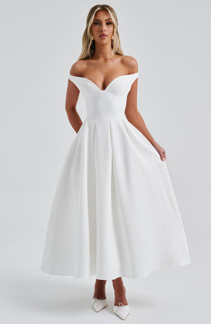 Vestido Midi Lanetta - Marfil