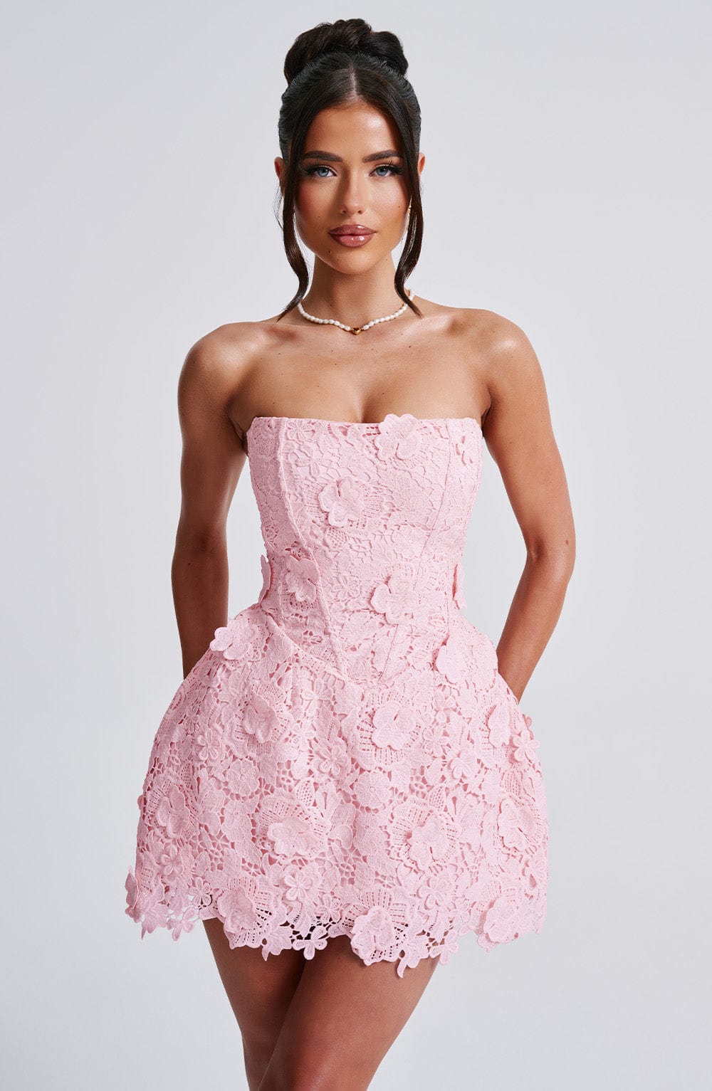 Vestido Mini Leona - Rosa Pálido