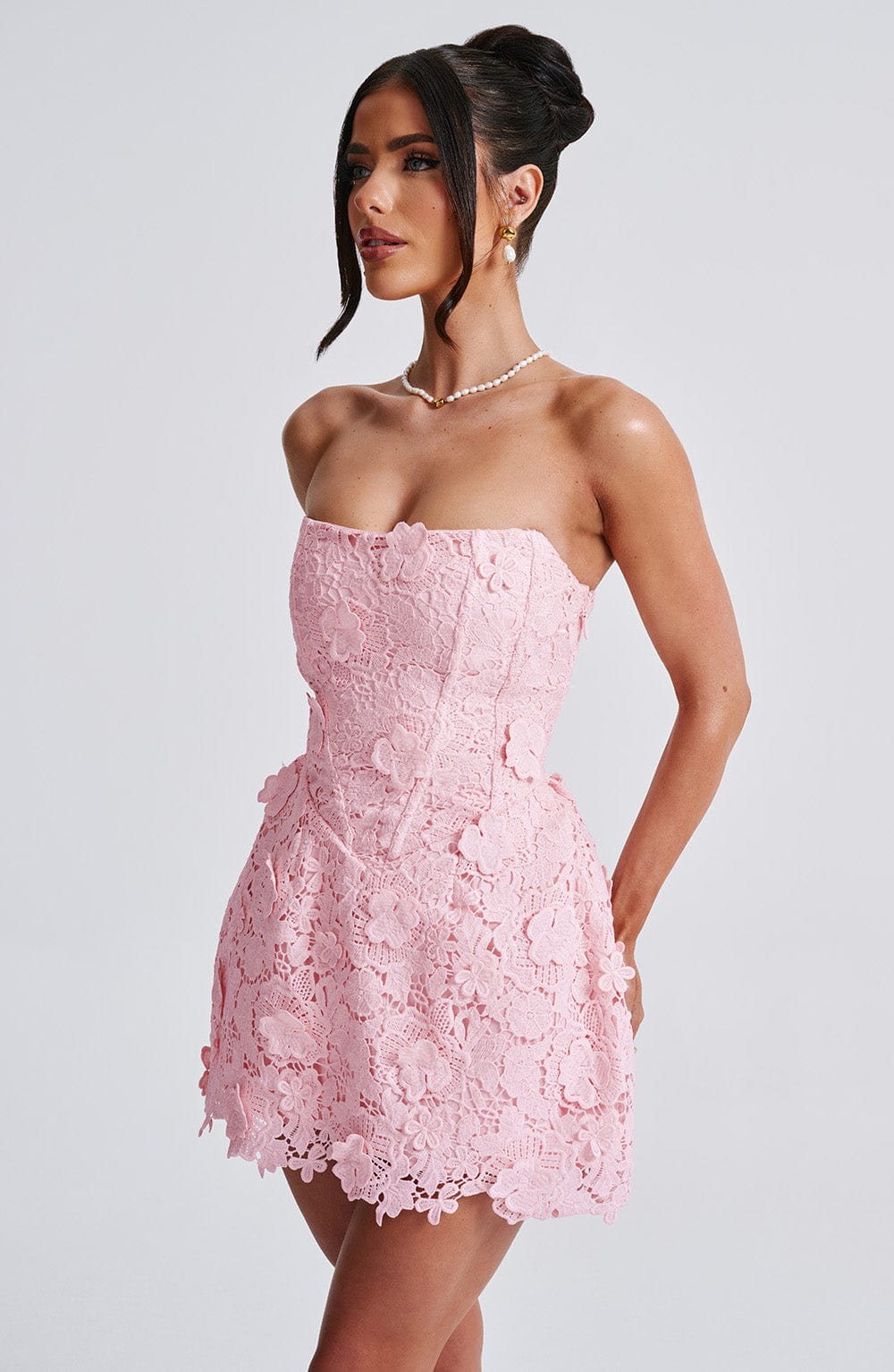 Vestido Mini Leona - Rosa Pálido