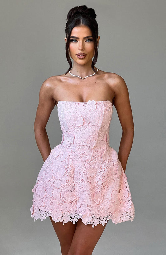 Vestido Mini Leona - Rosa Pálido
