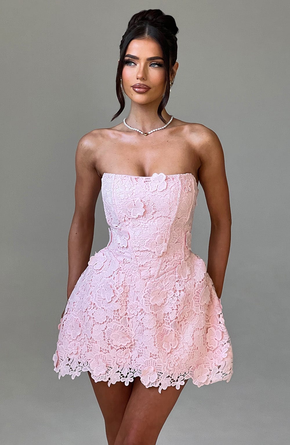 Vestido Mini Leona - Rosa Pálido