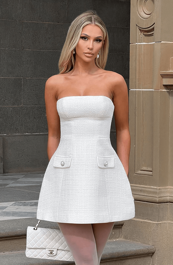 Vestido Mini Lottie - Marfil