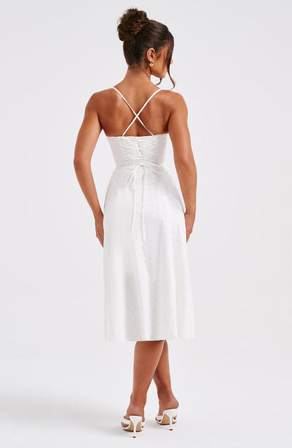 Vestido Midi Luanna - Marfil
