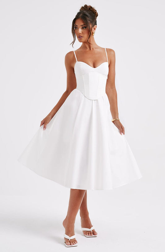 Vestido Midi Mariella - Marfil