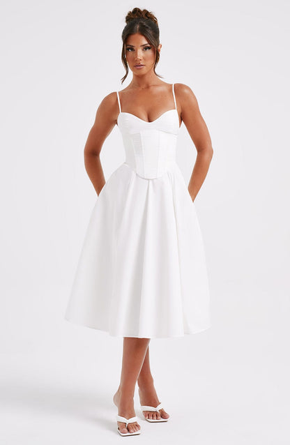 Vestido Midi Mariella - Marfil