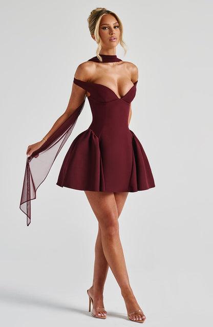 Vestido Mini Marla - Laca Cereza
