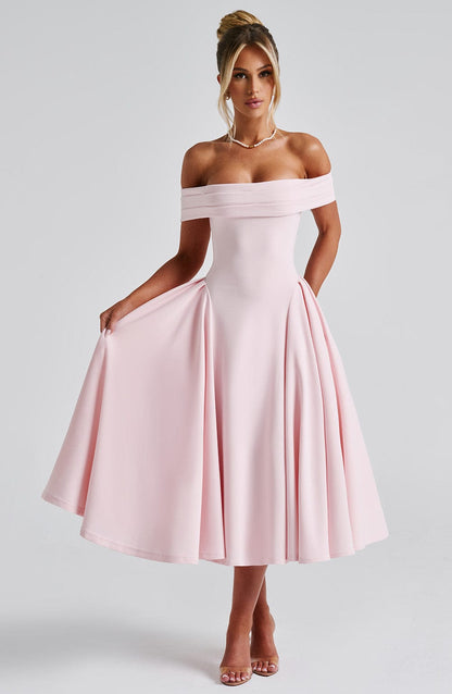 Vestido Midi Miranda - Rosa