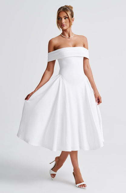 Vestido Midi Miranda - Marfil