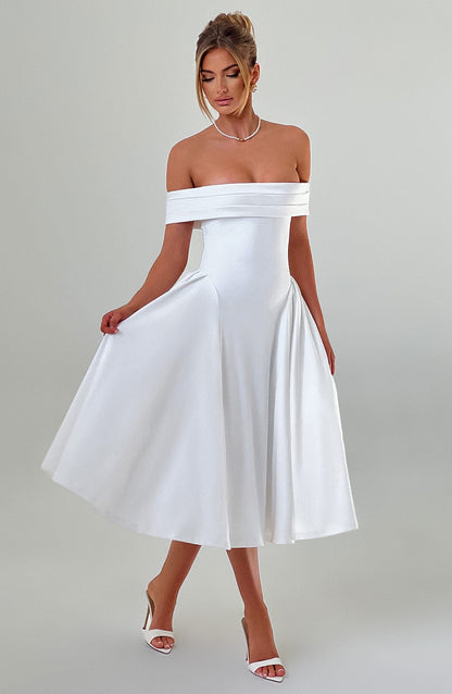 Vestido Midi Miranda - Marfil