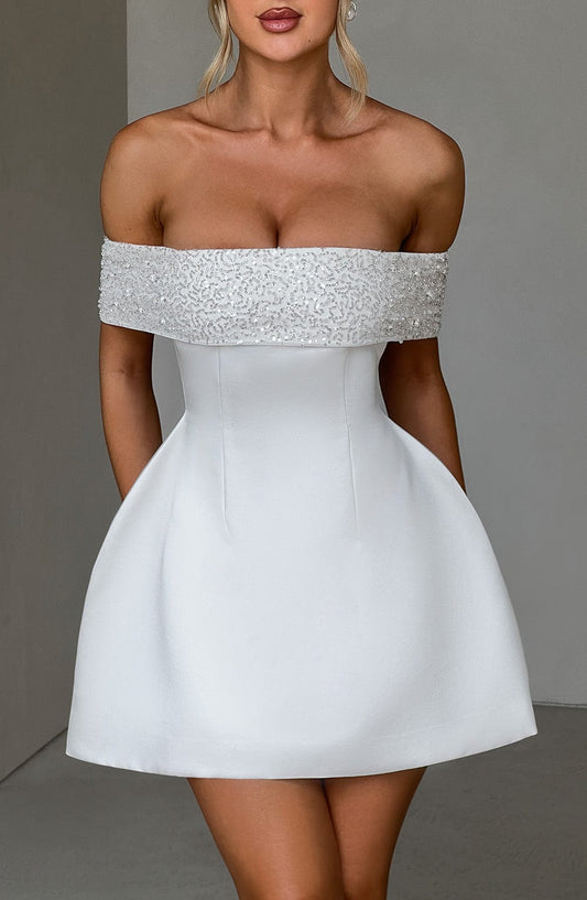 Vestido Mini Noelle - Marfil