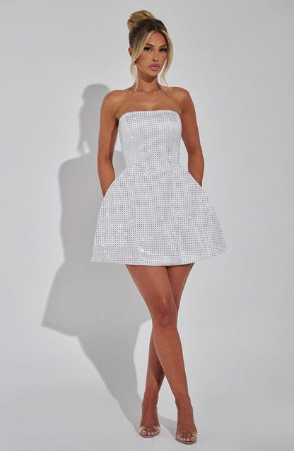 Vestido Mini Paloma - Marfil