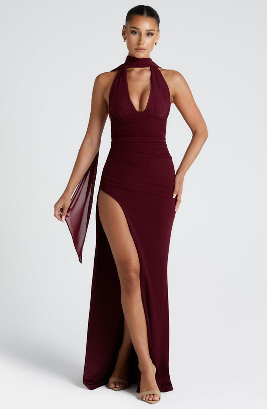 Vestido Maxi Paulina - Laca de Cereza