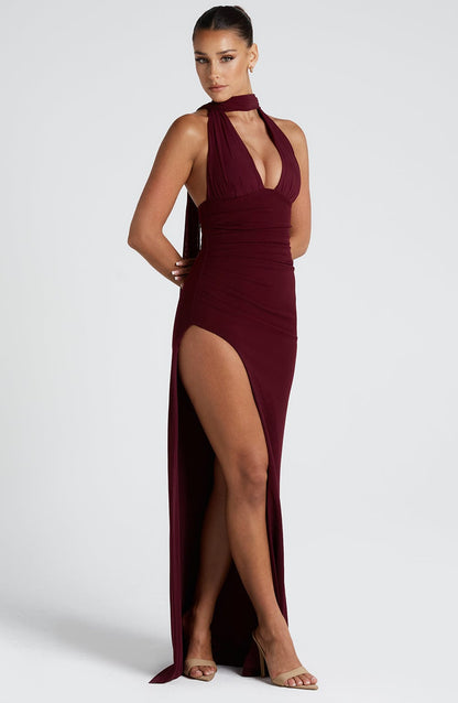 Vestido Maxi Paulina - Laca de Cereza