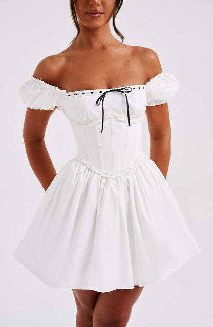 Vestido Mini Penelope - Negro/Blanco