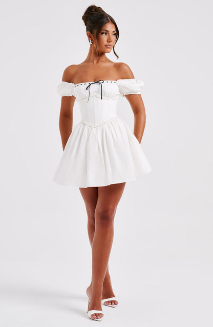 Vestido Mini Penelope - Negro/Blanco