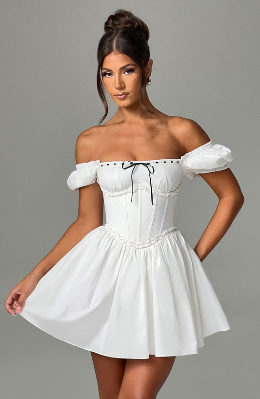 Vestido Mini Penelope - Negro/Blanco